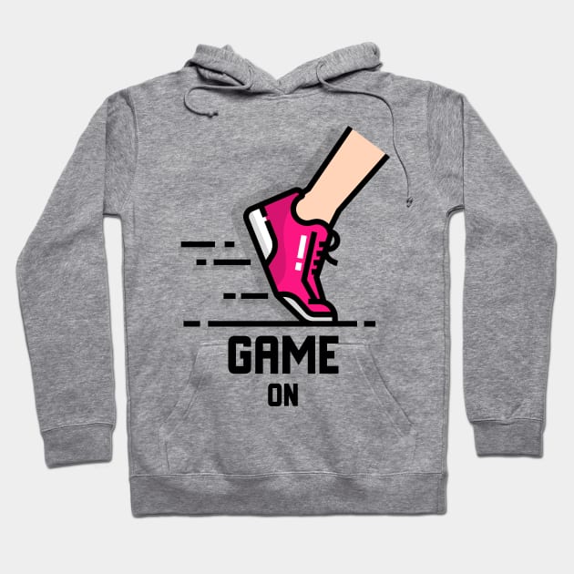 Game On running motivation pink Hoodie by YungBick